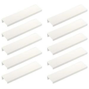 Poignée de Meuble - SO TECH - BLANKETT JANE - Lot de 10 - Aluminium - Blanc Ral 9003