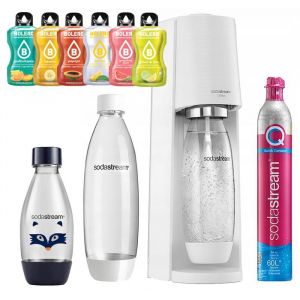 SODASTREAM TERRA saturator WHITE + 1l bouteille fusible + 0.5l bouteille + 6x Bolera