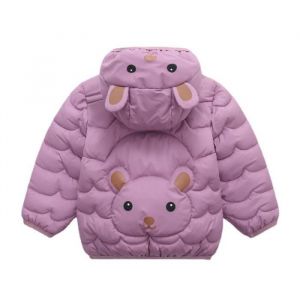 Doudoune B&eacute;b&eacute; - FUNMOON - Violet - L&eacute;ger - Manteau &agrave; Capuche - 2-14 Ans