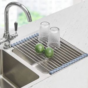 Égouttoir à vaisselle enroulable égouttoir à vaisselle sur évier égouttoir à vaisselle roulant de cuisine tapis dévier pliable