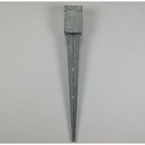 Support pour poteau - 9x9cm - Acier galvanis&eacute; - 60 cm - Couleur gris