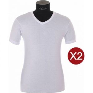 Lot de 2 tee-shirts - Col V - En coton
