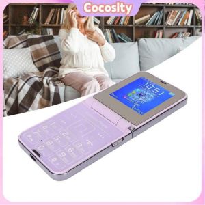 Cocosity Téléphone 2G FLIP 2G Téléphone 2.6in Senior Phone 2 Screen 2 1.3MP 4 SIM CARTS DE SIM BIG BIG BIGITS DIGITES gps portable