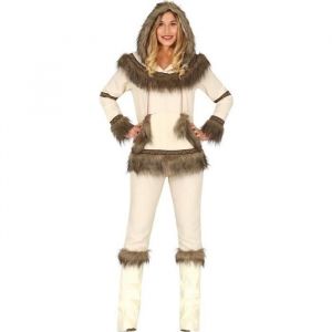 D&eacute;guisement Esquimau Alaska pour femme - FIESTAS GUIRCA S.L. - L - Blanc - Carnaval