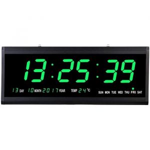 Horloge Murale num&eacute;rique &agrave; LED avec Calendrier et temp&eacute;rature Horloge num&eacute;rique multifonctionnelle pour Salon Cuisine et Bureau