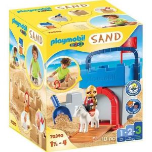 SHOT CASE - PLAYMOBIL 1.2.3 Sand - 70340 - Château chevalier des sables