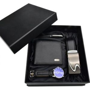 Coffret Cadeau Montre Homme + Porte Monnaie + Ceinture Lombaire + STYLO - 2020 Sport Etanche Bracelet