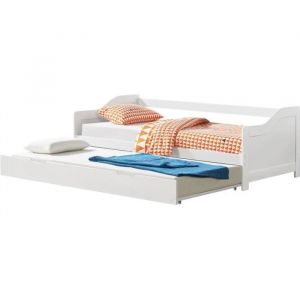 [en.casa] Canapé-lit Convertible pour 2 Personnes Canapé Divan Lit d'appoint Structure en Pin Sommier à Lattes en Contreplaqué