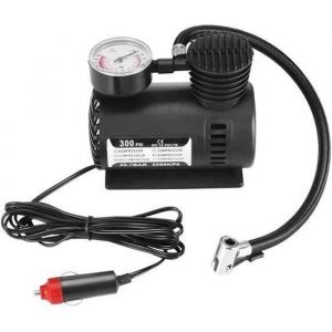 KING DC 12V Mini 300PSI voiture gonfleur de pneu Auto compresseur dair des pneus Pompe avec manom&egrave;tre de pression pour voiture v&eacute;l