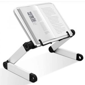 blanc Support de Lecture Plateau Support Inclinable R&eacute;glable &agrave; 360 Hauteur et angle r&eacute;glables lutrin livre Book Rest Pliable