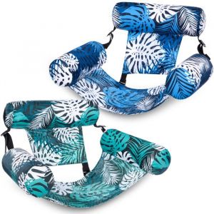 Flotteurs de piscine gonflables pour adultes lot de 2 chaises longues flottantes frites de piscine gonflables