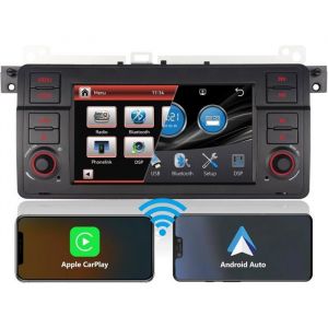 Autoradio 2 din Autoradio pour BMW E46 X3 M3 Rover 75 avec Carplay sans Fil