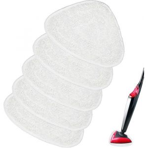 GFRED 5 Pices Recharge de Lavette Balai Vapeur en Microfibre Compatibles Avec Vileda Steam MopBalais Vapeur BLANC 5PCS SERPILLERE