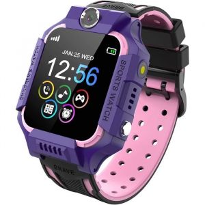 Montre Intelligente Enfants - &eacute;cran Tactile Fonction dappel Smartwatch - P&eacute;dom&egrave;tre Torche Cam&eacute;ra R&eacute;veil SOS - Gar&ccedil;ons Filles Cadeau