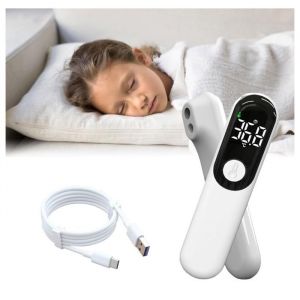 Thermom&egrave;tre Frontal Sans Contact Adulte et B&eacute;b&eacute; Thermometre Bebe Rechargeable USB Thermometre Infrarouge Thermom&egrave;tre Digital