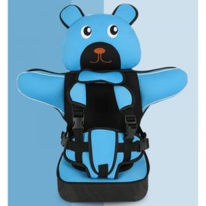 Enfant Siège Auto Siège Rehausseur Siège de Voiture Coussin de Chaise Haute pour Enfants Bleu