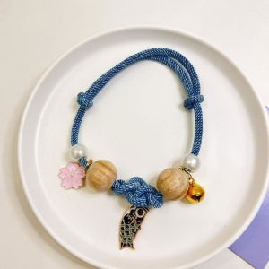 Collier vermifuge pour chien et chat en bois de baume collier anti-puces et anti-tiques in vitro pour animaux de compagnie -Bleu S
