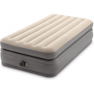 Lit gonflable &eacute;lectrique 1 place - TWINBIRD - 99x191x51 cm - Beige - Pompe &eacute;lectrique int&eacute;gr&eacute;e - Technologie Fiber Tech