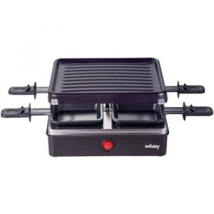 Appareil à raclette WEASY - LUGA40 - Jusquà 4 personnes - Revêtement anti-adhésif - 600W