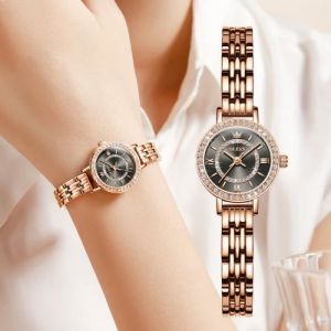 Montre femme de marque de Luxe diamants bracelet élégant quartz étanche bracelet acier dor rose bijoux femme - Cadeau pour femme