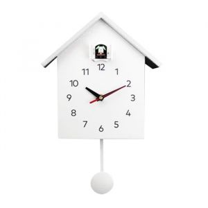 Horloge Murale - HOMYL - Coucou Minimaliste - Design Scandinave - Blanc - 268x255x12 cm