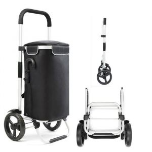 Cruiser Allround - Chariot de courses pliable 41 ltr avec compartiment isotherme - Sac de courses amovible Imperm&eacute;able - Noir