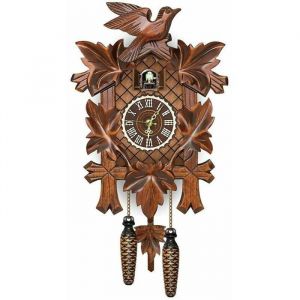 For&ecirc;t allemande Pendule &agrave; coucou Horloge murale coucou en bois de style r&eacute;tro nordique - CL303