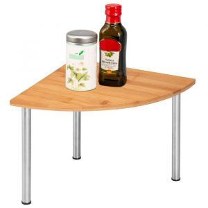 &Eacute;tag&egrave;re dangle en bambou bremermann avec acier inoxydable // &eacute;tag&egrave;re de cuisine denviron 25 x 20 x 25 cm (L/H/P) pour plus despac