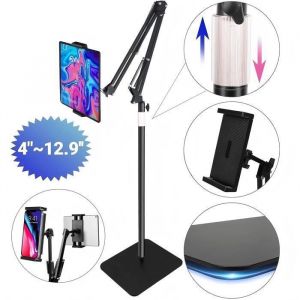Support Tablette de Sol  Support de Bras Pliable pour Lit Canapé Utiliser pour iPad Pro Air  iPhone Switch Kindle E-Reader