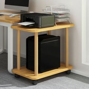Table dappoint en bois - CREMLANK - 2 niveaux - pivotant à 360 degrés