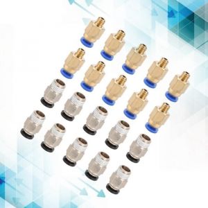 Raccord pneumatique droit raccord rapide 6 mm de diam&egrave;tre de filetage 20 pi&egrave;ces connecteur rapide pneumatique en cuivre en acier