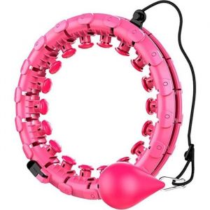 Hula Hoops Fitness Cerceau de Fitness Réglable et Détachable 24 Nœuds Fitness Adapté au Fitness/Gymnastique/Activités - ROSE