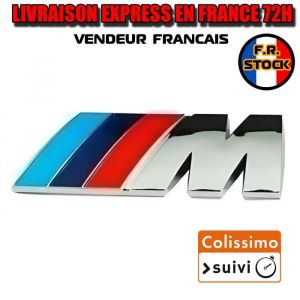 Logo BMW Badge Emblème M 3D Adhésif autocollant Sticker 9cm x 3cm NEUF
