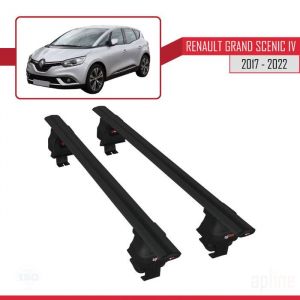 Barres de toit - ACE-4 - Compatible Renault Grand Scenic IV - Aluminium - Noir - Charge < 300 kg
