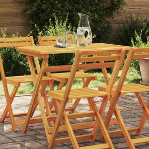 Moderne Table d’extérieur - Table de jardin pliante Rectangulaire 100x55x75 cm Bois massif Acacia @FR(913137)