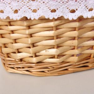 SALUTUYA panier tissé en rotin Panier de pique-nique en osier panier à main tissé en saule panier à poignée pour deco decors
