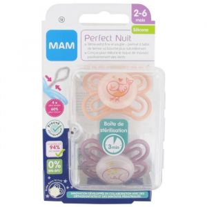 Sucettes-Sucettes Tommee Tippee Night Time Glow 0-6 Mois (Mod&egrave;le : Fleur et &Eacute;toile)
