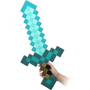 Minecraft EVA diamant Epée jouet Props Modèle Diamond Sword 60cm bleu