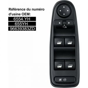 Commande Leve Vitre C4 Picasso 6554.YH Commutateur Interrupteur Bouton L&egrave;ve Vitre Pour Citroen C4 Grand Picasso