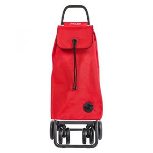 TOUR IMAX MF - Chariot de course Pliable - 4 roues - Rouge - Maniable et pratique cadre léger en aluminium sac résistant à l’eau