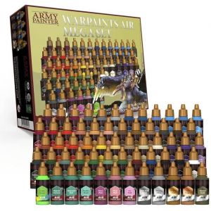 Set de Peinture - The Army Painter - Warpaints Air Mega Set - 50 Couleurs - 9 Métalliques - Non Toxique