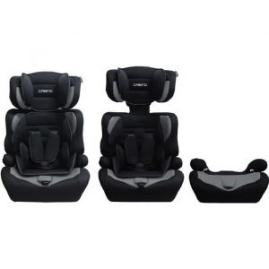Siège auto pour enfants Cabino I-Size Groupe 1/2/3 (76-150 cm) De 15 mois à 12 ans – Siège auto bébé & Réhausseur - Noir / Gris
