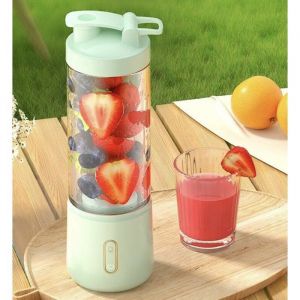 Blender - Smoothie Maker - Smoothie Maker Portable To Go - Mini Blender sans fil Rechargeable - 500 ml - vert Étiquette