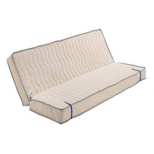 Literie -Matelas Tr&egrave;s Ferme Pour Clic Clac 140x200 x 15 cm + Oreiller Visco - Dim Assise 70 cm - D&eacute;houssable Housse Lavable - 5 zon