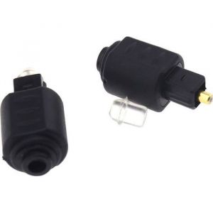 OTOTEC Mini Toslink Optique Jack 35 mm Femelle vers Toslink Adaptateur Audio Optique Noir