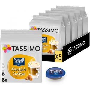 Café Dosettes - 40 Boissons Maxwell House Macchiato Caramel (Lot De 5 X 8 Boissons)