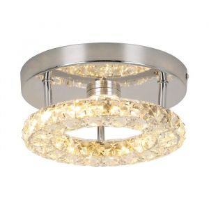 Moderne rond cristal anneau plafonnier intérieur pendentif Lustre luminaire Led lustre chambre allée décor à la maison lampes