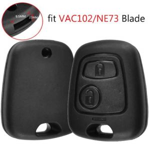 VAC102-NE7 Coque de cl&eacute; t&eacute;l&eacute;commande &agrave; 2 bouton Pour PEUGEOT 107 206 207 307 406 408 607&nbsp;Citro&euml;n C1 C2 C3 C4 C5&nbsp;3