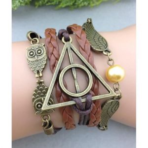 Bracelet ailes hiboux triangle RDLM Harry potter