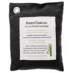 Sac de charbon de bambou - ZOR&reg; - Absorption dodeur - Charbon actif - 200g - 15x19 cm - Non toxique - &Eacute;cologique